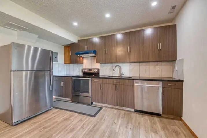 3 BEDROOM 2 BATHROOM FULLY FURNISHED NEW LEGAL WALKOUT BASEMENT in Calgary,AB - Apartments & Condos for Rent