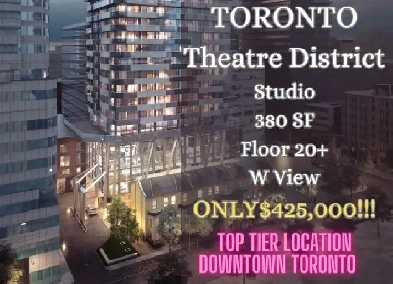 Toronto Theatre District High Floor Studio Assignment ONLY $425k Image# 1
