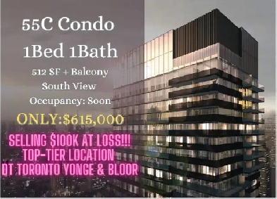 Toronto 55c Condo 1Bed 1 Bath ONLY$615,000 Image# 1