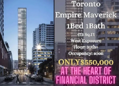 DT Toronto Empire Maverick condo 1Bed 1Bath ONLY $550,000!! Image# 1