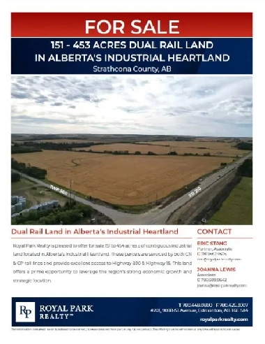 Dual Rail Land in Alberta's Industrial Heartland For Sale Image# 1