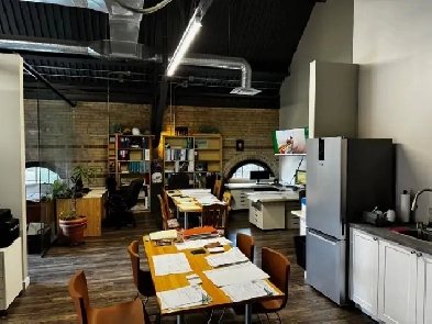 Historic brick and beam office space