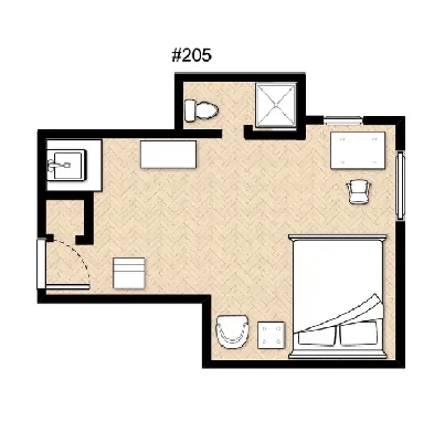 Studios next to metro station