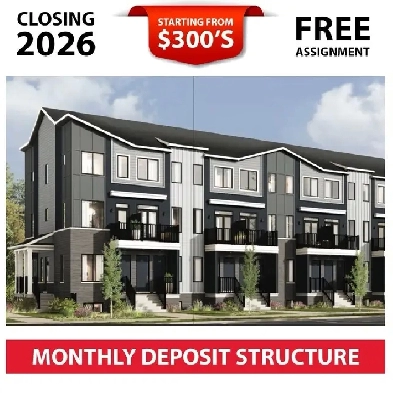 Townhomes from $300’s