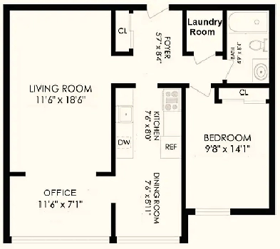 Bright Clean One Bedroom 9th Floor Unit Available For Rent Image# 1