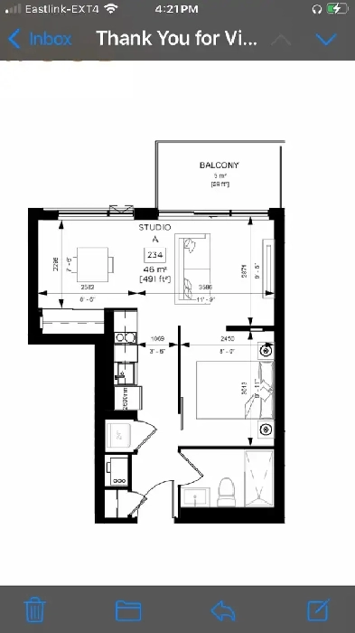 Studio apartment for rent