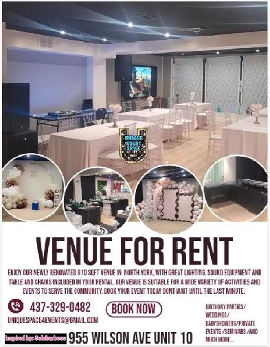 Venue for Rent - Keele & Wilson