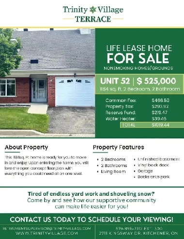 Townhome for Sale - 55  Senior Residence - Life Lease Image# 1