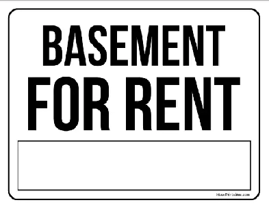 1 Bedroom Basement for Rent