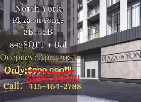 Plaza on Yonge condo for sale! $1000/sqft Spacious 3B2.5B Condo Image# 1