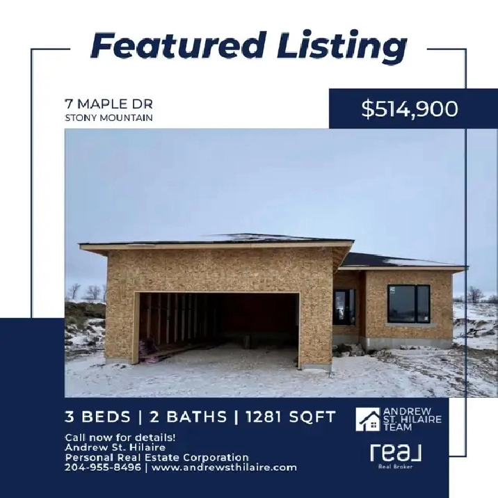 House For Sale (202502462) in Stony Mountain in Winnipeg,MB - Houses for Sale