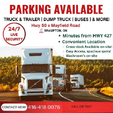 TRUCK/TRAILER PARKING BRAMPTON Image# 1