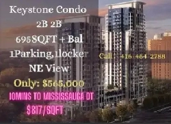 Keystone Condos – Modern Living in Mississauga! 2B2BOnly$565K!Ke Image# 1