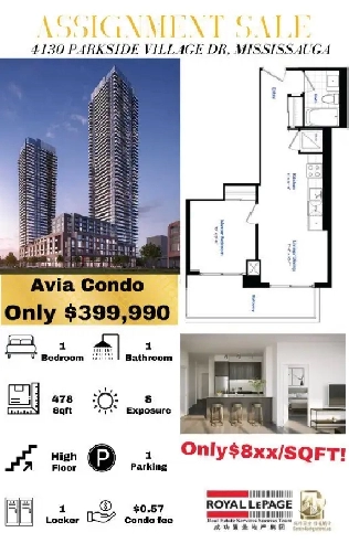 Avia Condo in Mississauga | Only $425k! City Centre Location Image# 1