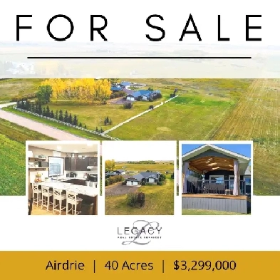 Airdrie, Alberta  40 Acres Future Development Land on Pavement Image# 1