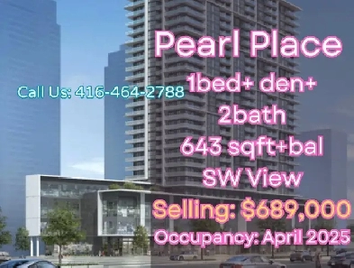 Price DROPPPPP! Pearl Condo 1bed den 2bath ONLY $689K! Image# 1