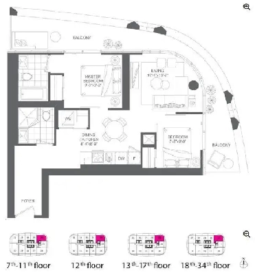 Artist Alley Condo For sale! $699k for 2b2b! High Floor! Image# 1