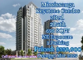 Mississauga-Keystone condo!!2bed2bath ONLY $559,900! Image# 1