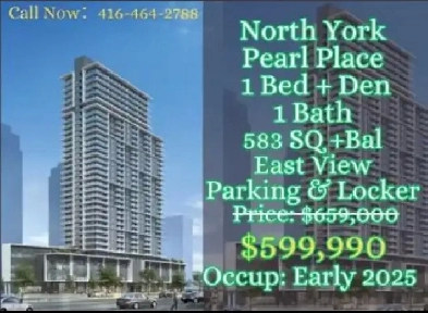 1bed den condo selling at yonge&sheppard Image# 1