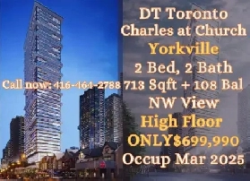 Charles at Church$699k | 2B2B High-Floor Corner Unit Assignment! Image# 1