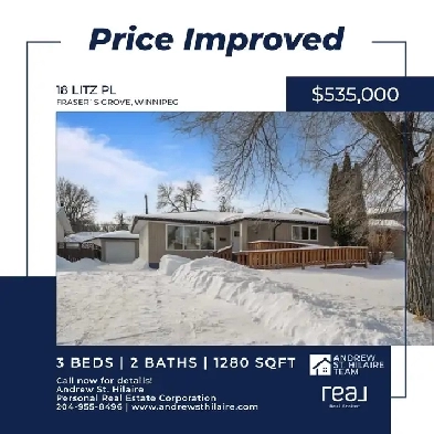 House For Sale (202502529) in Fraser`s Grove, Winnipeg Image# 1