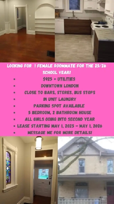 LOOKING FOR 5TH ROOMMATE - WESTERN UNIVERSITY Image# 1
