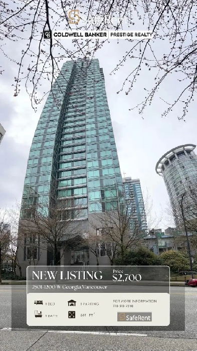 Downtown city view one-bedroom unit (Downtown Vancouver) Image# 1