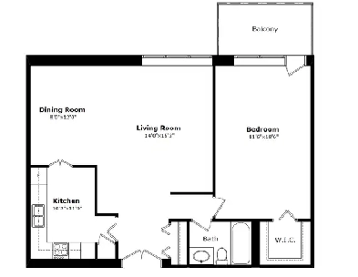 spacious 1-bed condo for rent in Westmount/CDN - ID 1510 Image# 1