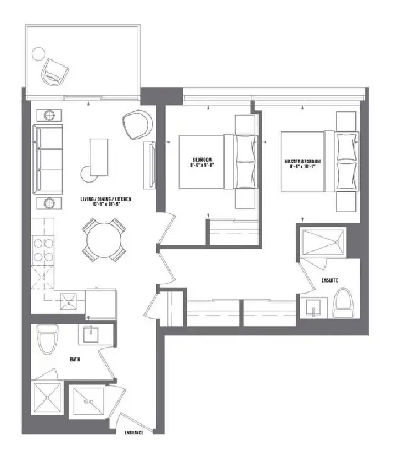 2 Beds 2 Bath Newly Built Condo for Rent Image# 1