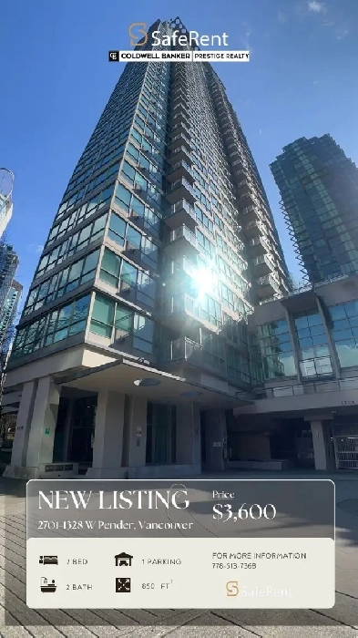 2-Bed, 2-Bath with beautiful city views in Coal Harbour Image# 1