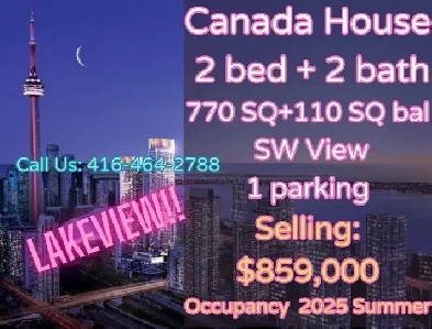Canada House 2b2b Lakeview $859k with parking! Image# 1