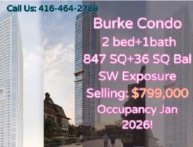 Downtown Toronto Burke Condo 2bed1bath $799K! Image# 1