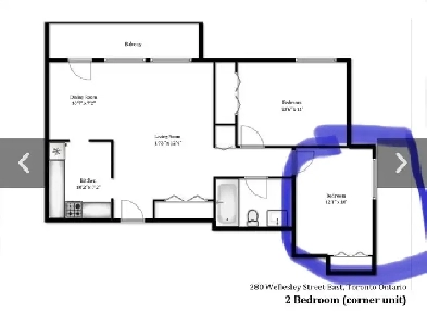 Private bedroom in 2BR apartment Image# 1