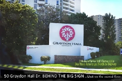 ROOM RENTAL @ 401 & DON MILLS RD. Bus stop at building Image# 1