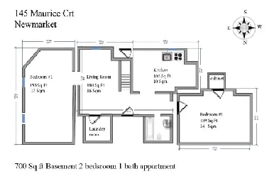 2bed 1 bath $1900 Newmarket Image# 2