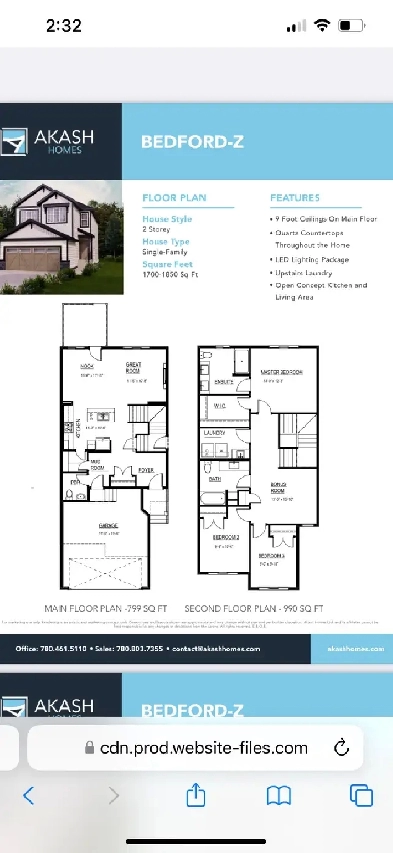 Brand new, 3 bedroom, 2.5 bathroom, double garage in Cochrane Image# 1