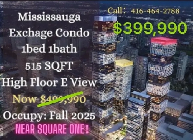 Mississauga Square1 Exchange Condo 1bed ONLY $499kMississauga Sq Image# 1