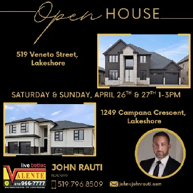 OPEN HOUSE, 1249 Campana, Lakeshore ON, SAT & SUN 1-3 Image# 1