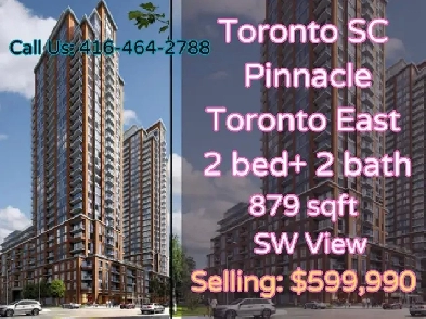 Pinnacle condo Toronto East 2b2b ONLY $599,990Pinnacle condo Tor Image# 1