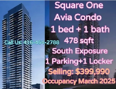 Avia Condos - Mississauga! 1b1b with parking Drop to $399,990! Image# 1