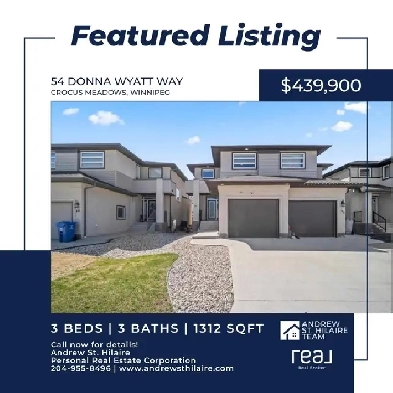 House For Sale (202508657) in Crocus Meadows, Winnipeg Image# 1