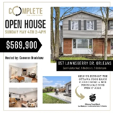 OPEN HOUSE Sunday May 4th 2-4pm! JUST LISTED Semi-detached Image# 3