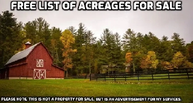 FREE LIST OF ACREAGES FOR SALE Image# 1