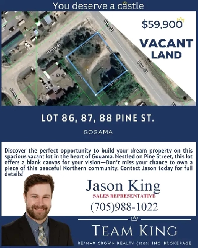 Vacant Lot Opportunity – Pine St. in Gogama Image# 1