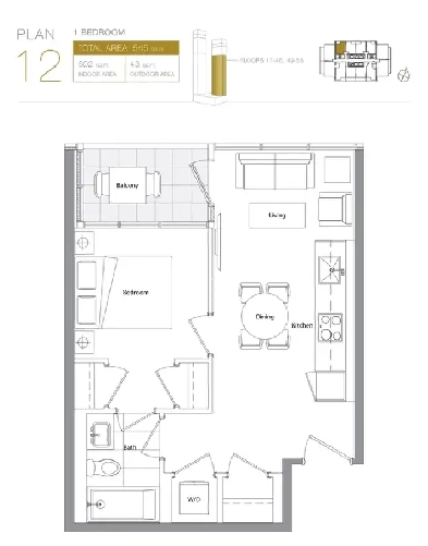 Concord canada house One bed High Floor Assignment Image# 1