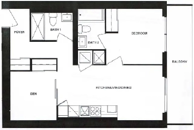Condo for Rent in Vaughan Metropolitan (1 BR   1 Den   2 Baths) Image# 6