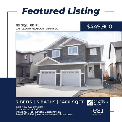 House For Sale (202509687) in Castlebury Meadows, Winnipeg Image# 1