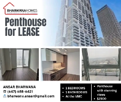 1 bedroom condo unit for lease $2300 (Penthouse at the VMC) Image# 1