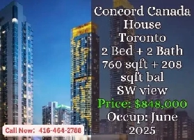 Concord Canada House Toronto | 2 Bed 2 Bath | $848,000 Image# 1