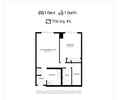 Furnished 1-Bedroom Apartment Image# 1